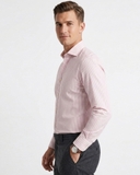 ÁO SƠ MI NAM TAY DÀI PHOM SLIM FIT XUẤT ANH KẺ SỌC MÀU HỒNG SM60411N2