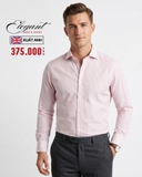 ÁO SƠ MI NAM TAY DÀI PHOM SLIM FIT XUẤT ANH KẺ SỌC MÀU HỒNG SM60411N2