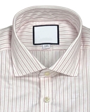 ÁO SƠ MI NAM TAY DÀI PHOM SLIM FIT XUẤT ANH KẺ SỌC MÀU HỒNG SM60411N2