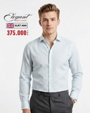 ÁO SƠ MI NAM TAY DÀI PHOM SLIM FIT XUẤT ANH KẺ SỌC MÀU XANH DƯƠNG NHẠT SM60411N1