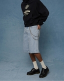 QUẦN SHORT JEAN NAM XUẤT HÀN MÀU XANH NHẠT QS60418M1