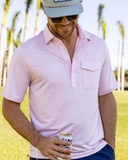 ÁO POLO THỂ THAO NAM TAY NGẮN CÓ TÚI XUẤT MỸ MÀU HỒNG NHẠT PL60408N1