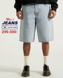QUẦN SHORT JEAN NAM XUẤT HÀN MÀU XANH NHẠT QS60418M1