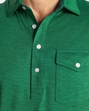 ÁO POLO THỂ THAO NAM TAY NGẮN CÓ TÚI XUẤT MỸ MÀU XANH LÁ PL60408N3