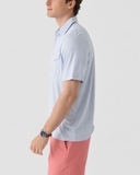 ÁO POLO THỂ THAO NAM TAY NGẮN CÓ TÚI XUẤT MỸ MÀU XANH DƯƠNG NHẠT PL60408N2