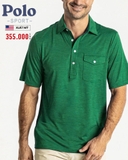 ÁO POLO THỂ THAO NAM TAY NGẮN CÓ TÚI XUẤT MỸ MÀU XANH LÁ PL60408N3
