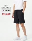 QUẦN SHORT GOLF NAM VẢI THUN THỂ THAO CO GIÃN XUẤT HÀN MÀU ĐEN QS60423N2