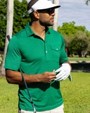 ÁO POLO THỂ THAO NAM TAY NGẮN CÓ TÚI XUẤT MỸ MÀU XANH LÁ PL60408N3