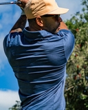 ÁO POLO THỂ THAO NAM TAY NGẮN CÓ TÚI XUẤT MỸ MÀU XANH NAVY PL60408N4