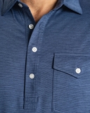 ÁO POLO THỂ THAO NAM TAY NGẮN CÓ TÚI XUẤT MỸ MÀU XANH NAVY PL60408N4