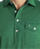 ÁO POLO THỂ THAO NAM TAY NGẮN CÓ TÚI XUẤT MỸ MÀU XANH LÁ PL60408N3