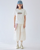 ÁO THUN UNISEX CỔ TRÒN TAY NGẮN XUẤT HÀN MÀU TRẮNG AT60513N2