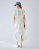 ÁO THUN UNISEX CỔ TRÒN TAY NGẮN XUẤT HÀN MÀU TRẮNG AT60513N2