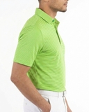 ÁO POLO GOLF NAM TAY NGẮN MÀU XANH LÁ NEON KẺ SỌC NGANG PL60516T4