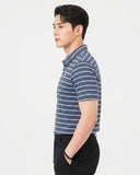 ÁO POLO GOLF NAM TAY NGẮN KẺ SỌC NGANG MÀU XANH PL60522H3