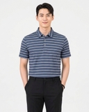 ÁO POLO GOLF NAM TAY NGẮN KẺ SỌC NGANG MÀU XANH PL60522H3