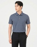 ÁO POLO GOLF NAM TAY NGẮN KẺ SỌC NGANG MÀU XANH PL60522H3