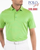 ÁO POLO GOLF NAM TAY NGẮN MÀU XANH LÁ NEON KẺ SỌC NGANG PL60516T4