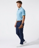 ÁO POLO GOLF NAM TAY NGẮN MÀU XANH DƯƠNG KẺ SỌC NGANG PL60529D8