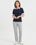 ÁO POLO NAM VẢI COTTON TAY NGẮN MÀU XANH ĐEN CỔ TRẮNG PL60527N1