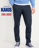 QUẦN KAKI NAM CO GIÃN PHOM ỐNG ĐỨNG MÀU XANH NAVY QK60615H2