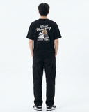 ÁO THUN UNISEX CỔ TRÒN TAY NGẮN MÀU ĐEN IN HÌNH SAU LƯNG AT60609N6
