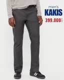 QUẦN KAKI NAM CO GIÃN PHOM ỐNG ĐỨNG MÀU XÁM QK60615H7
