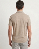 ÁO SƠ MI NAM TAY NGẮN VẢI THUN COTTON MÀU BEIGE SM60623N2