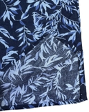 ÁO SƠ MI NAM TAY NGẮN VẢI LINEN HỌA TIẾT LÁ CÂY MÀU XANH NAVY SM60704D7
