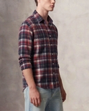 ÁO SƠ MI NAM TAY DÀI VẢI NỈ FLANNEL HỌA TIẾT CA RÔ MÀU ĐỎ ĐEN SM60711H8