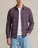 ÁO SƠ MI NAM TAY DÀI VẢI NỈ FLANNEL HỌA TIẾT CA RÔ MÀU ĐỎ XANH SM60711H6