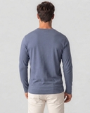 ÁO THUN NAM CỔ HENLEY TAY DÀI MÀU XÁM AT60708N2