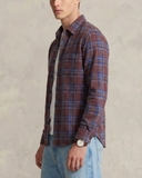 ÁO SƠ MI NAM TAY DÀI VẢI NỈ FLANNEL HỌA TIẾT CA RÔ MÀU ĐỎ XANH SM60711H6