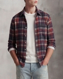 ÁO SƠ MI NAM TAY DÀI VẢI NỈ FLANNEL HỌA TIẾT CA RÔ MÀU ĐỎ ĐEN SM60711H8