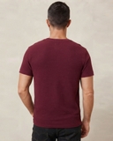 ÁO THUN NAM TAY NGẮN CỔ HENLEY MÀU ĐỎ AT60711N4