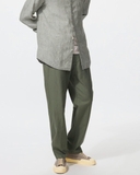 QUẦN DÀI LINEN NAM LƯNG CO GIÃN MÀU RÊU QL60730T1