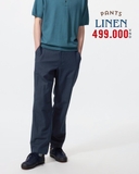 QUẦN DÀI LINEN NAM LƯNG CO GIÃN MÀU XANH NAVY QL60730T2