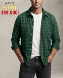 ÁO SƠ MI NAM TAY DÀI VẢI NỈ FLANNEL HỌA TIẾT CA RÔ SM60711H9