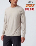 ÁO THUN NAM CỔ TRÒN TAY DÀI MÀU KEM AT60803H2