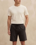 QUẦN SHORT UNISEX VẢI THUN LƯNG CO GIÃN MÀU ĐEN QS60630V7