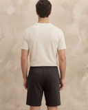 QUẦN SHORT UNISEX VẢI THUN LƯNG CO GIÃN MÀU ĐEN QS60630V7
