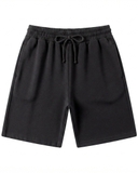 QUẦN SHORT UNISEX VẢI THUN LƯNG CO GIÃN MÀU ĐEN QS60630V7
