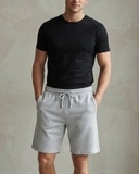 QUẦN SHORT UNISEX VẢI THUN LƯNG CO GIÃN MÀU XÁM TRẮNG QS60630V5