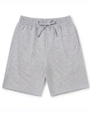 QUẦN SHORT UNISEX VẢI THUN LƯNG CO GIÃN MÀU XÁM TRẮNG QS60630V5