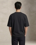 ÁO THUN NAM OVERSIZE CỔ TRÒN TAY NGẮN MÀU ĐEN AT60825T10