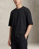 ÁO THUN NAM OVERSIZE CỔ TRÒN TAY NGẮN MÀU ĐEN AT60825T10