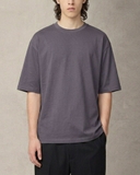 ÁO THUN NAM OVERSIZE CỔ TRÒN TAY NGẮN MÀU XÁM TRO AT60825T8