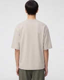 ÁO THUN NAM OVERSIZE CỔ TRÒN TAY NGẮN MÀU KEM AT60825T1