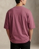 ÁO THUN NAM OVERSIZE CỔ TRÒN TAY NGẮN MÀU ĐỎ AT60825T5