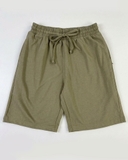 QUẦN SHORT UNISEX VẢI THUN LƯNG CO GIÃN MÀU RÊU QS60630V4